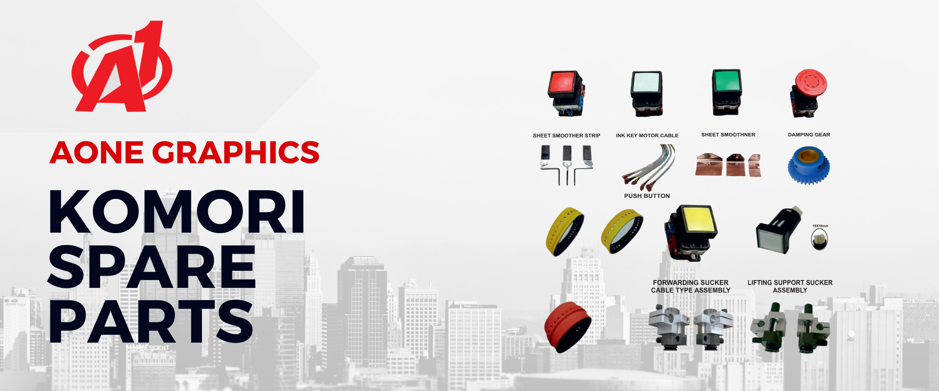 SPARE PARTS FOR KOMORI Banner
